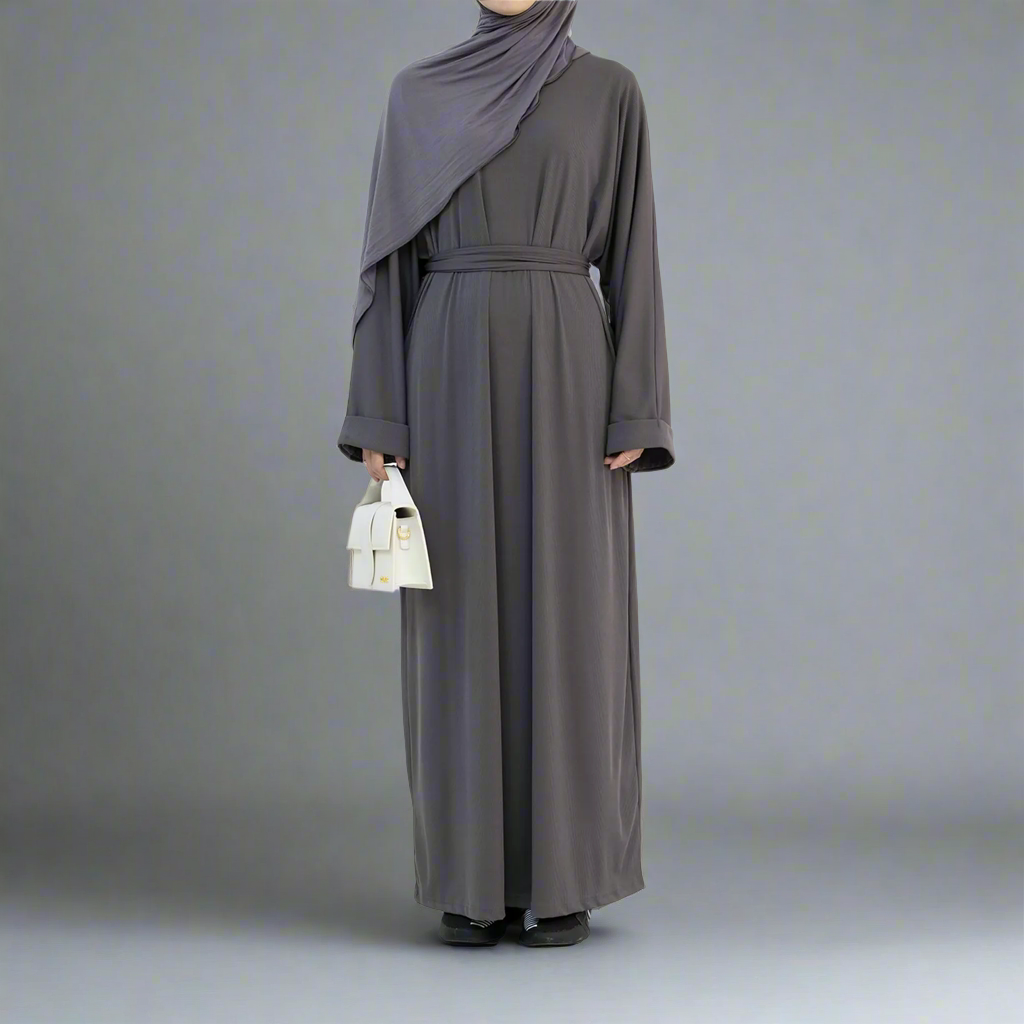 Mona Abaya in Grey