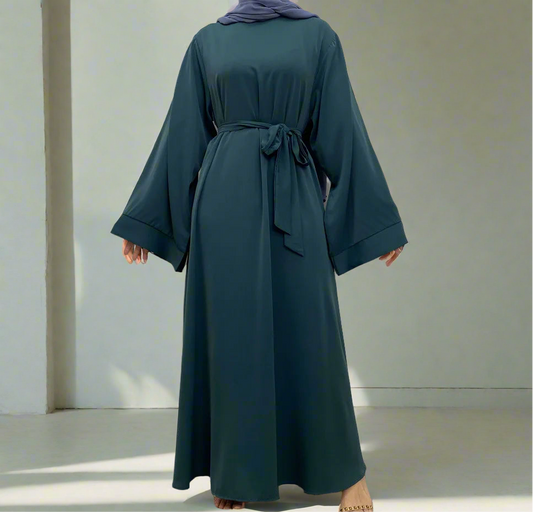 Dark Green Simple Abaya