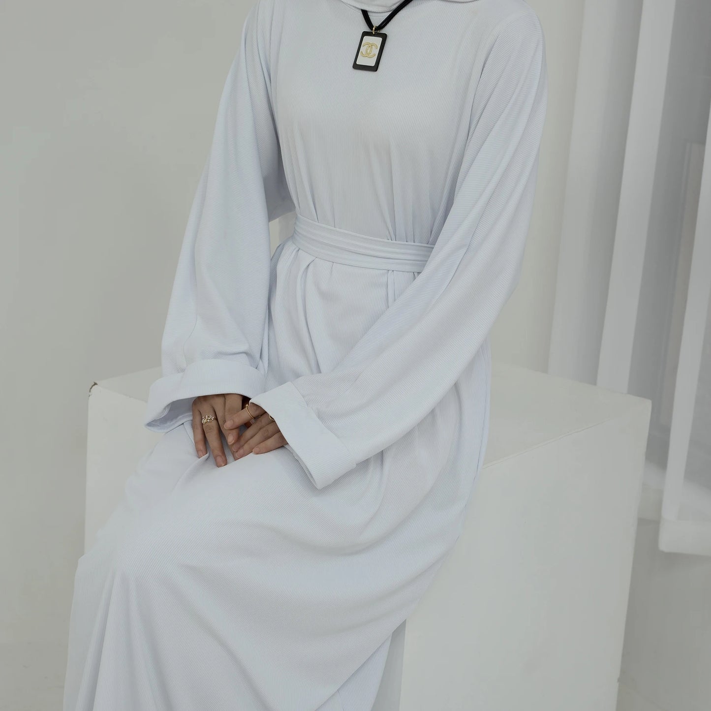 Mona Abaya in White